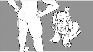 Ranamon Being Humiliated By 2 Big Cocks