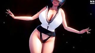 Whitefang Busty Chick RWBY Dancing in Thong