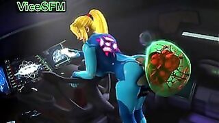 Sexy Blonde Samus Aran Fucking With a Monster Cock
