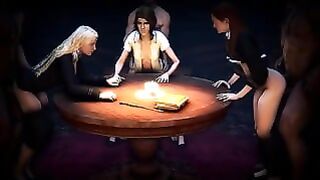 (3d Hentai)(harry Potter) Sex With Hermione And Ginny