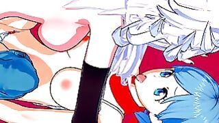 Dragon Ball 3D Animation Futa Android 21 Fucks Bulma