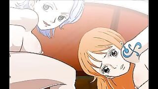 Nami and Nojiko Get Fuck at the Sunny One Piece