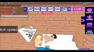 A Sexy Blonde Roblox Lesbian Licks a Nervous Latino Girl As She Moans