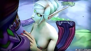 Warsong Gulch Night Elf Gets Blowjob from Rogue