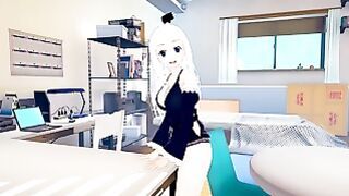 Fairy Tail Mirajane Strauss Rubs Table and Fingers Her Pussy