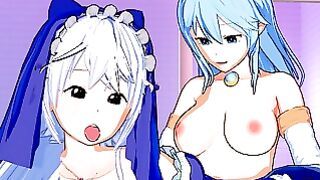 Eris Takes on Aqua’s Futa Dick With Her Tight Pussy Konosuba