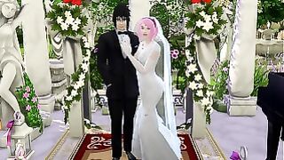 La Boda De Sakura Parte 1 Naruto Hentai Netorare Esposa Vestida De Novia Enga Ada Marido Cornudo Anime