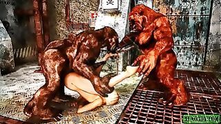 Lustful Goblins Group Fuck a Blond Hentai 3d