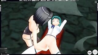 3d Hentai Bdsm Yuri the Goddess Took the School Girl to the Basement to Bring to Orgasms (part 1)