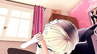 Horny Lumine from Genshin Impact rides a dick until reaching huge orgasm