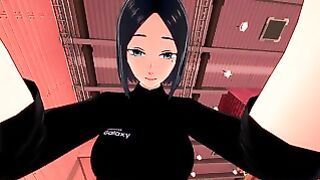 Futa Sam and her huge cock visits your mouth in POV action
