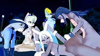 3d Hentai)(furry) Rabbit Gangbang Rabbits