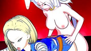 Busty Android 18 gets finally fucked by Futa Android 21