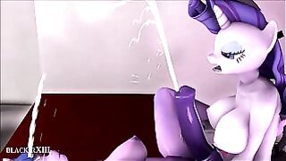 Futa Rarity & Twilight Cumshot Scene