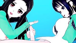 Horny Futa Shiba Miyuki is finally ready to fuck busty Saegusa Mayumi