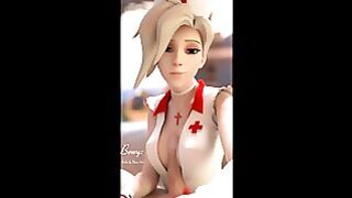 Nurse Mercy Overwatch Looped Tittyfuck