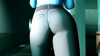 Officer D.Va Gets Her Wet Pussy Destroyed By a Monster Dick