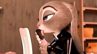 Zootopia Judy Hopps Can’t Stop Giving Blowjobs to Big Cocks