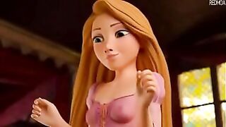 Tangled Footjob Sex Rapunzel