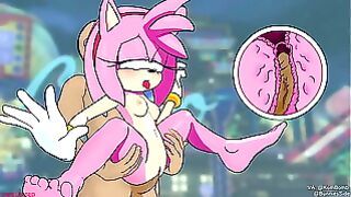Incredibly wet Amy Rose is totally destroyed and creampied by a huge dick