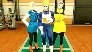 Dragon Ball Porn Anime Hentai Vegeta Fucks Hard In The Ass Ass No. 18 And Bulma His Wife Lets Her Lover Fuck