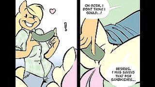 Once Bitten Twice Mlp Comic Dubapplejack X Fluttershy