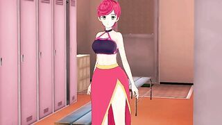 Trish Una is caught by a partner in the locker room and gets fucked hard Jojo´s Bizarre Adventure