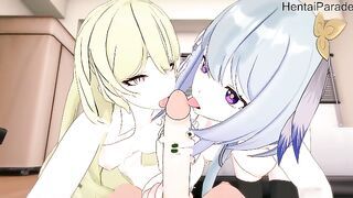 Threesome with Griseo and Mobius Honkai Impact Hentai Uncensored