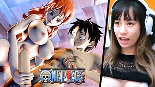 Nami shows Luffy how to do it LOL - One Piece Hentai
