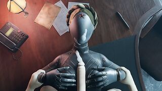 Atomic Heart White guy tits fuck Robot Girl Big Boobs Cum on the face Titjob Animation Game