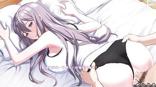 Inserted from behind, the cock fills the pussy and reaches the deepest part