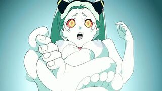 Cyberpunk hentai Rebecca missionary position video