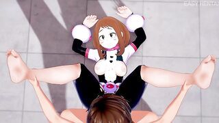 Ochaco Uraraka fucked animation on the rooftop