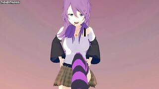 Mizore Shirayuki Teases You With Her Feet! Rosario + Vampire Hentai Uncensored