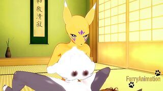 Digimon Hentai - Taomon & Grey Fox Hard Sex