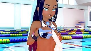 Pokemon Nessa Within Pool 3d Hentai
