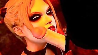 Harley Quinn All Oiled Up Sucked and Fucked Anime