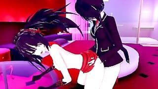 Young futa slut with a huge cock tkaes care of her stepsister