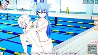 For busty Aqua the pool is ideal place for rough fucking