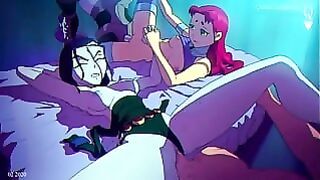 Teen Titans Foursome Cartoon Animation