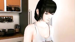 Beautiful 3d Hentai Babe Sucking a Enormous Black Cock and Getting a Cum on Face