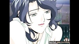 Busty Milf Seduces a Young Guy and Swallows His Load – Hentai.xxx