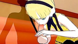 Blonde teen Elesa from Pokemon with perfect ass fucked from behind