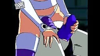 Starfire and Raven Lesbian Strap on Sex