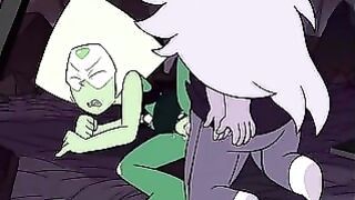Extremely wet Peridot from Steven Universe destroyes in hardcore action