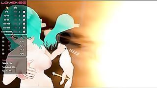 Naked teen burns everything with a flamethrower