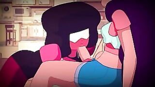 Garnet Chupando Stevonnie Steven-universe Boquete