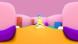 Horny Marge Simpson rides a dick in Virtual Reality