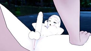 Two Futanari Hotties Go Out for a Midnight Quickie in Public