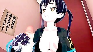 Busty teen gives ger first handjob and titjob